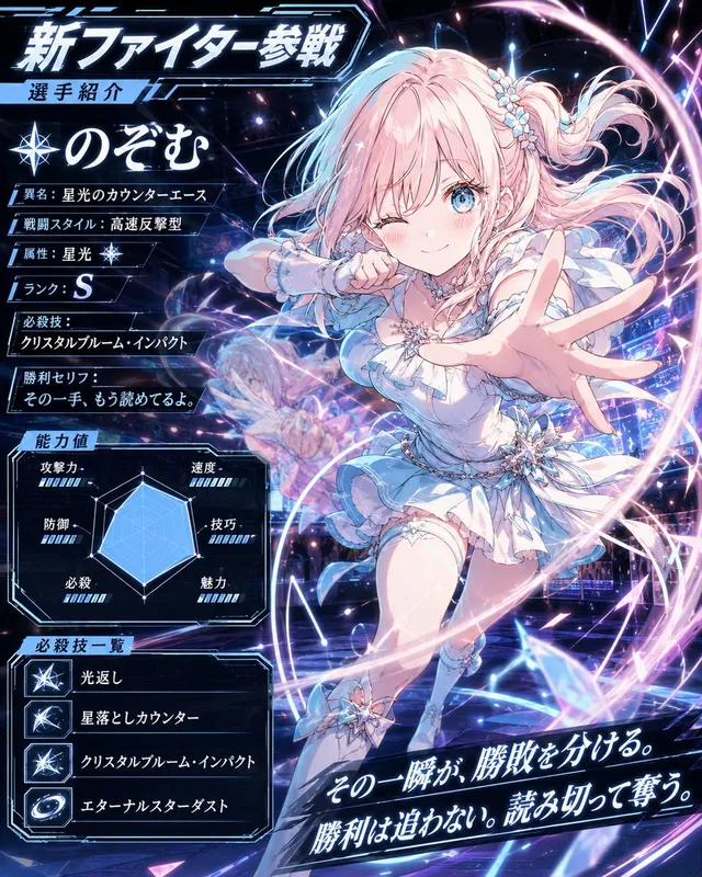 Anime Fighter Introduction Card