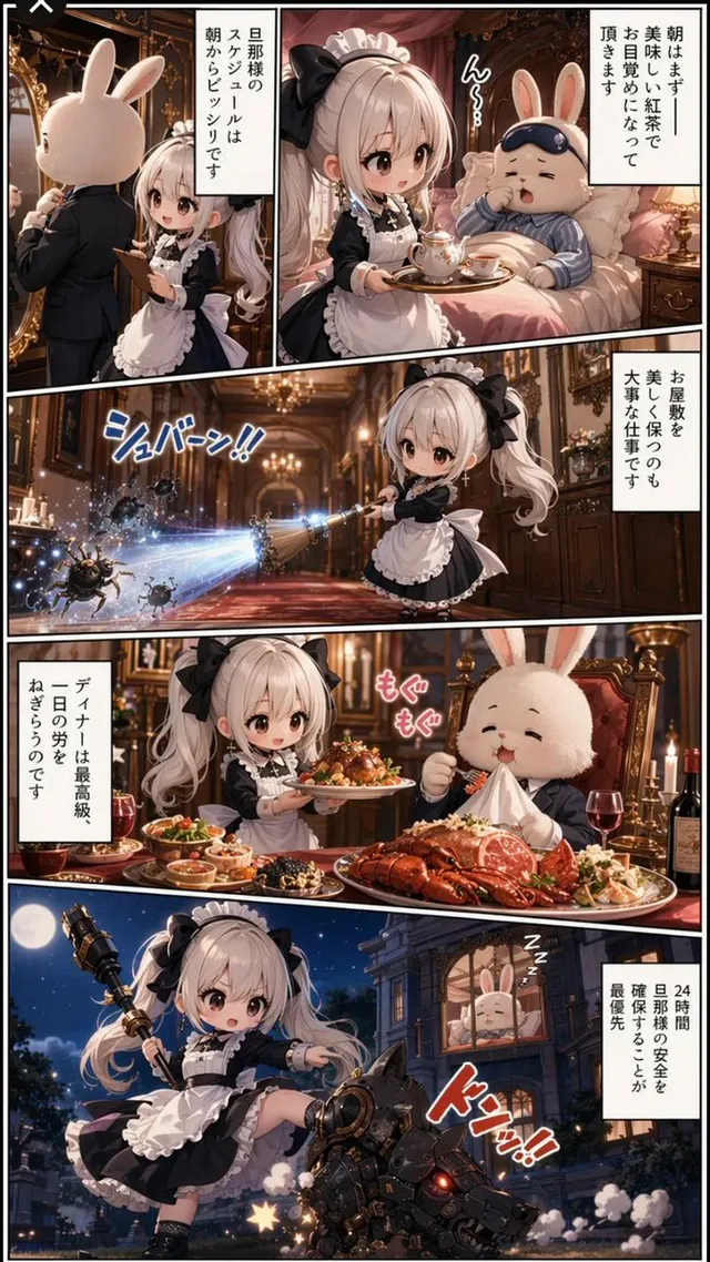 Manga Maid e Coniglio nel Maniero