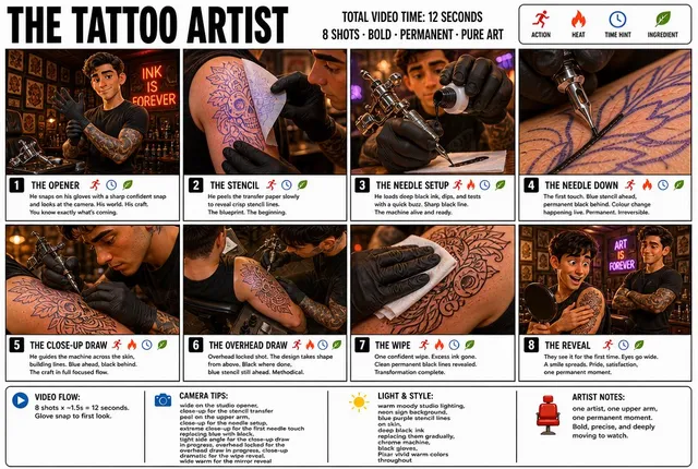 Tattoo Artist Storyboard Infographic