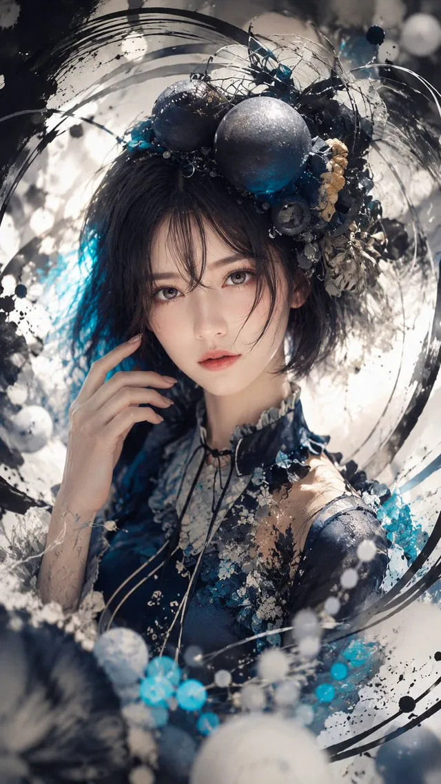 Surreal Celestial Couture Portrait