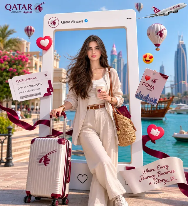 Póster de Viaje Premium para Aerolínea