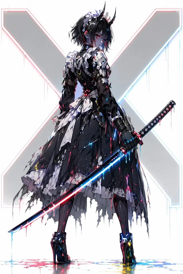 Demon Siber Maid Katana