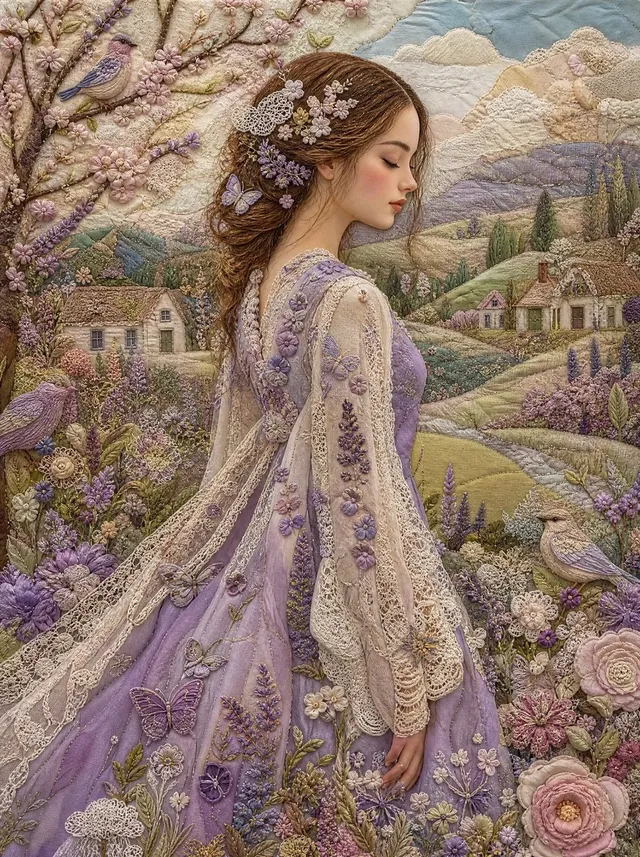 Handcrafted Textile Fantasy Art