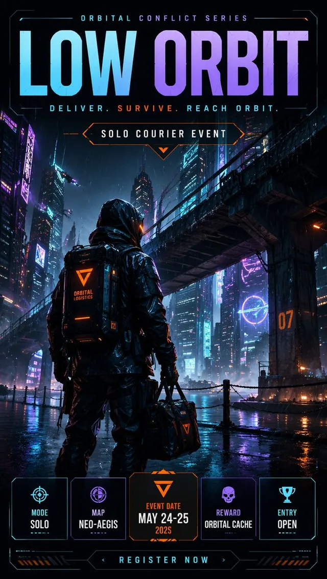 Póster de Mensajero de Esports Cyberpunk
