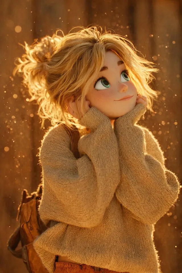 Render Caprichoso Estilo Pixar na Hora Dourada