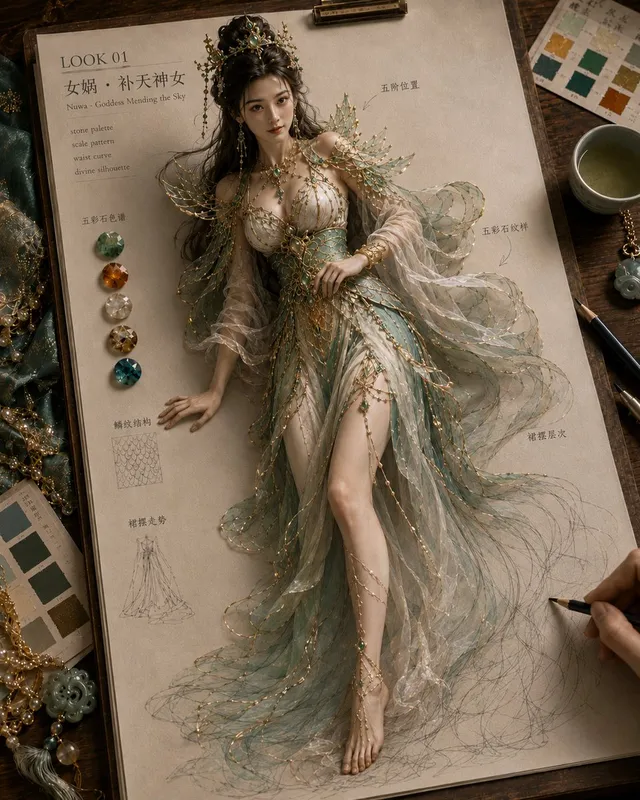 Mythical Haute Couture Sketch Workspace