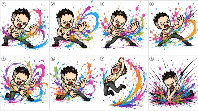 Chibi Air Guitar Storyboard