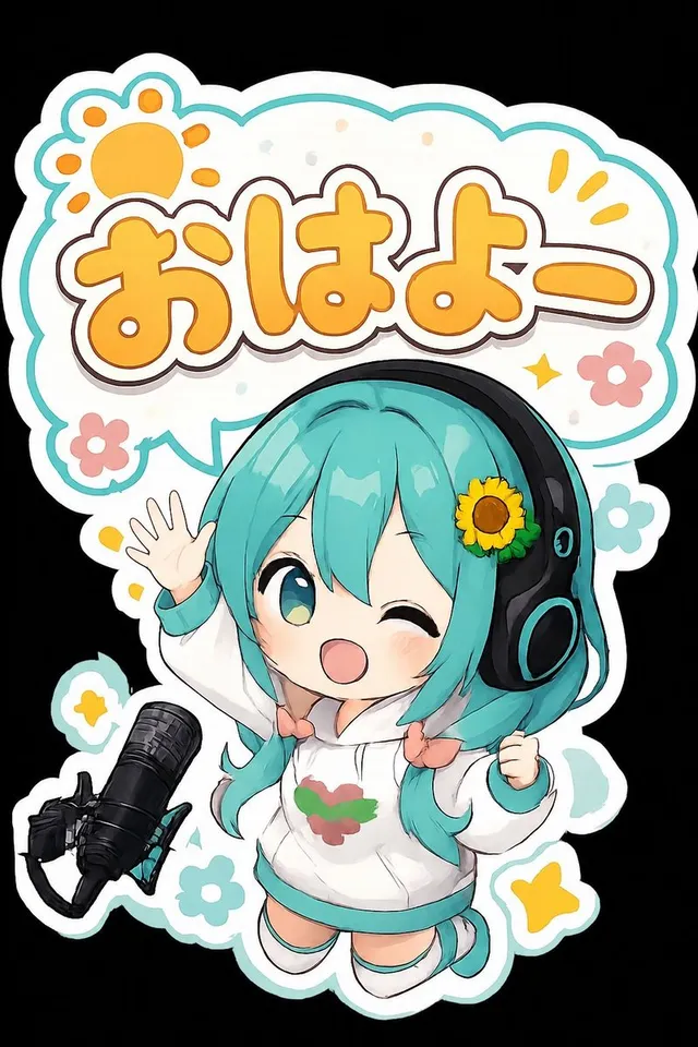 Chibi Morning Greeting Sticker