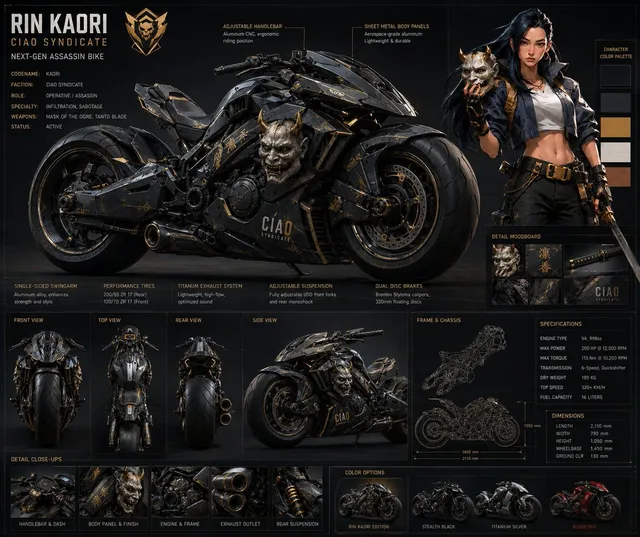 Rin Kaori Assassin Bike Identity Board