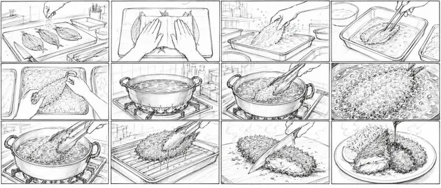 Aji Fry Anime Cooking Storyboard