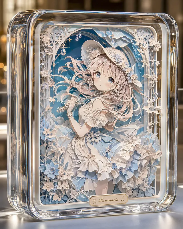 Glass Paper-Craft Anime Shadow Box