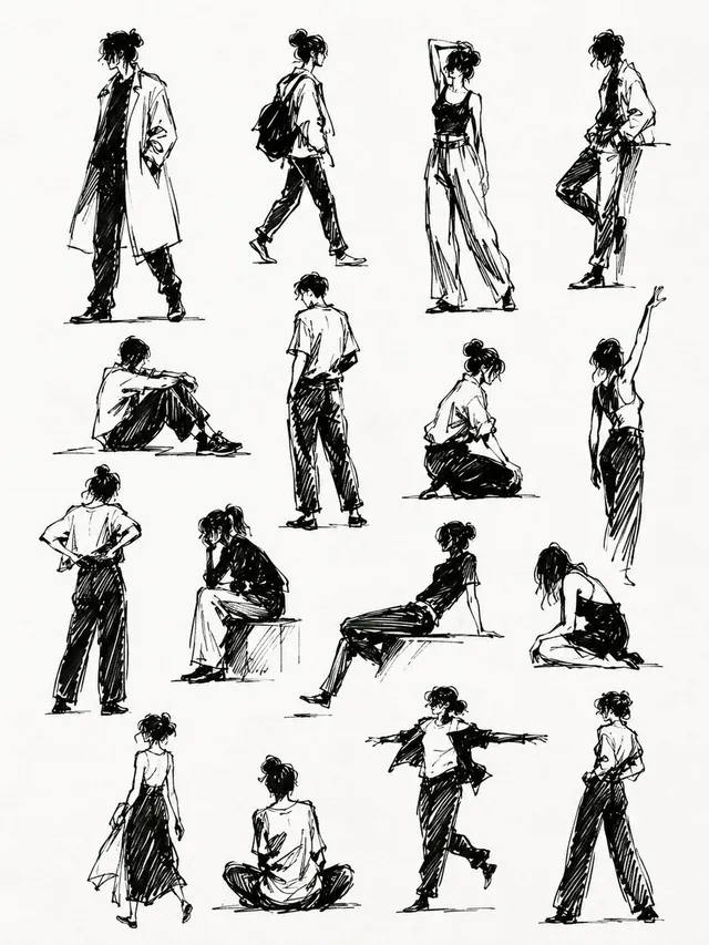 Sketchbook Human Gesture Studies