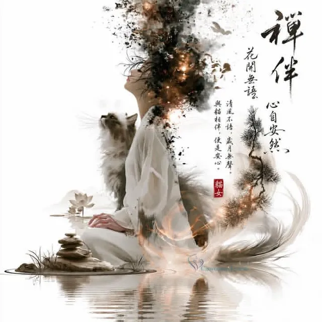 Zen Ink Wash Sumi-e Artwork