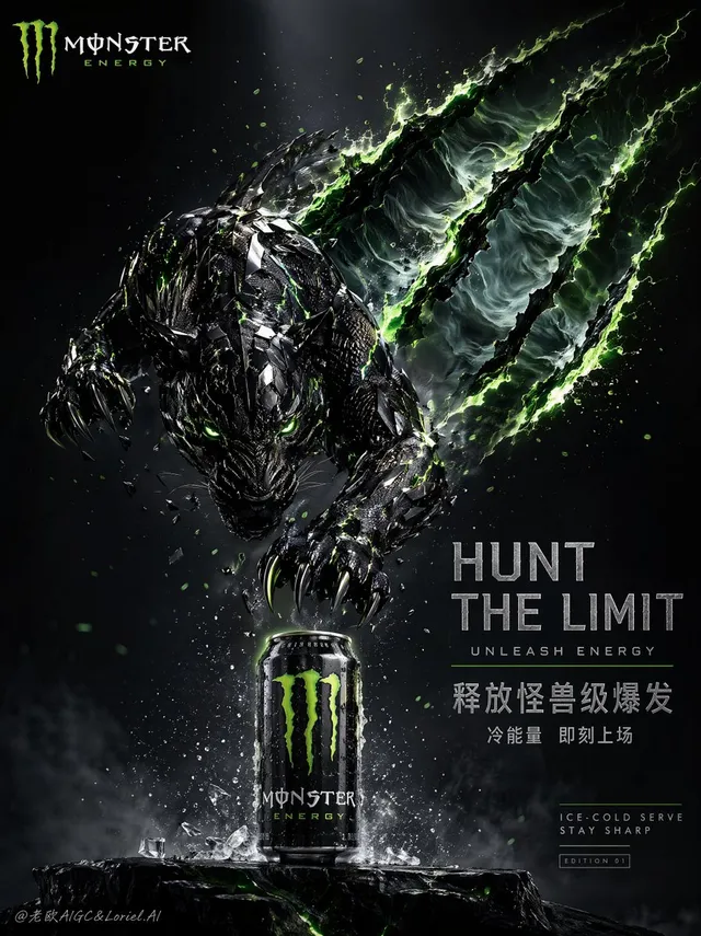 Cinematic Beast Energy Drink Poster