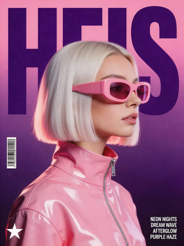Poster Musicale Synthwave Retro-Futuristico