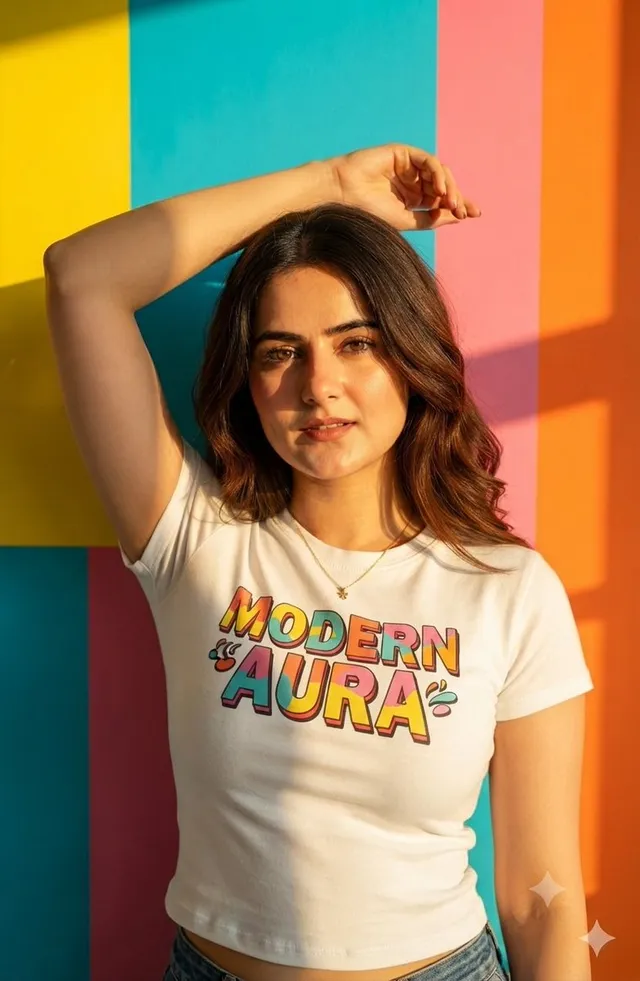 Geometric Color Block Editorial Portrait