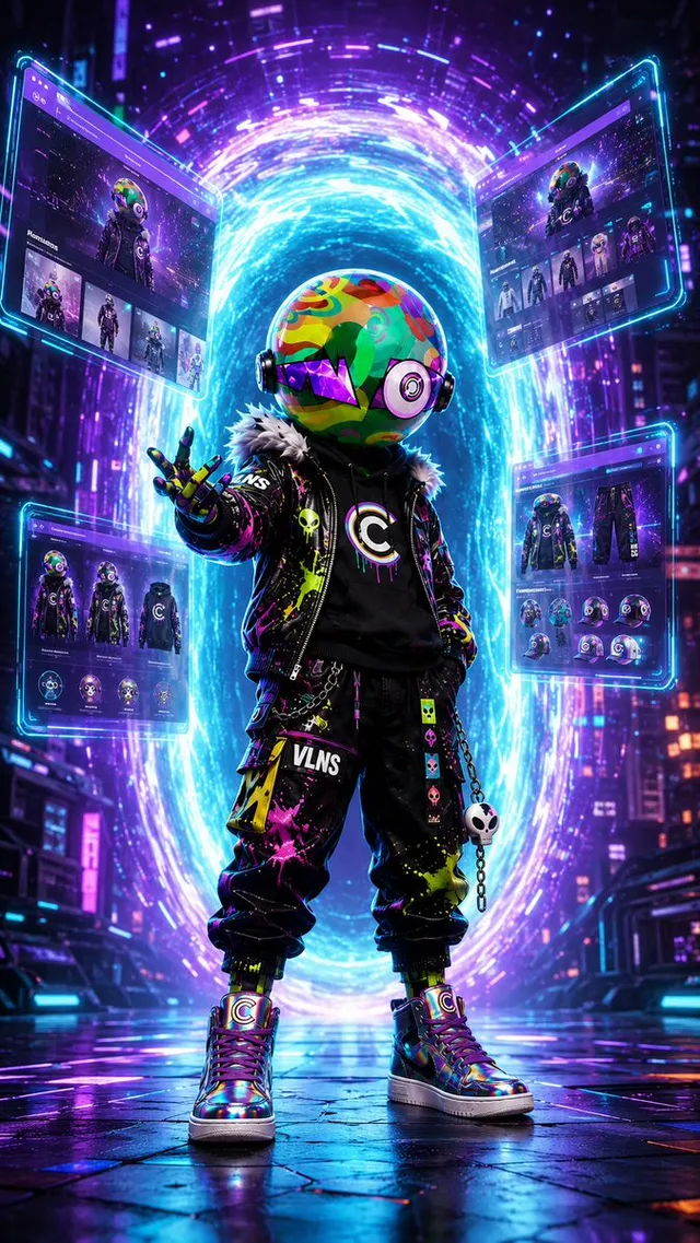 Poster Mascotte Portale Cyberpunk