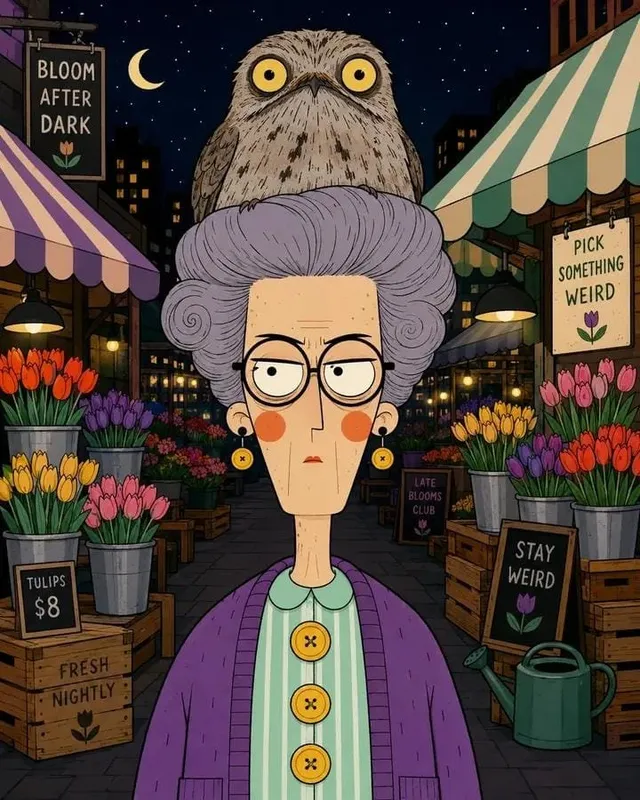 Flat Cartoon Human Animal Hat