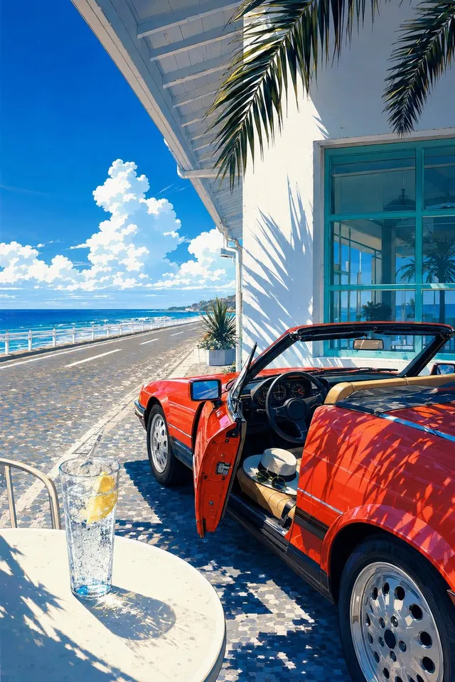 Auto Decappottabile sul Mare e Soda al Limone