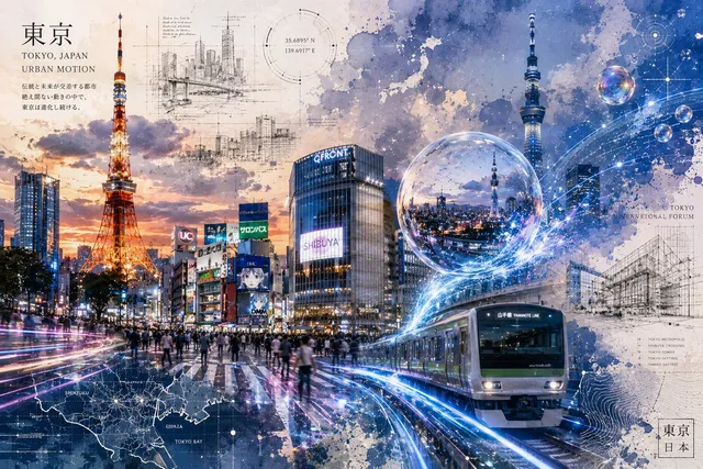Poster Motion Urbano Tokyo