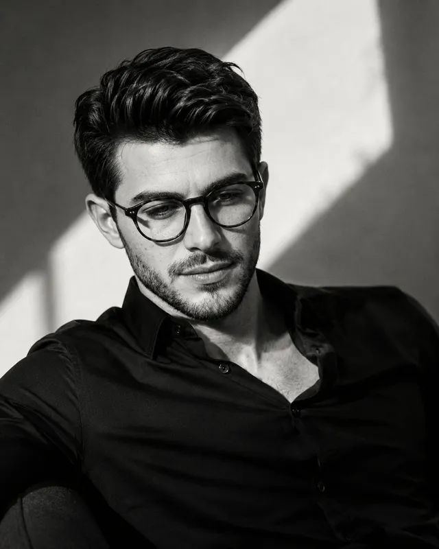 Retratos Masculinos Cinematográficos em Preto e Branco