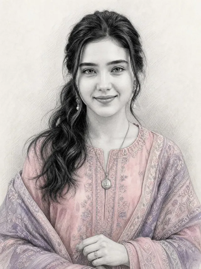 Graphite Sketch with Selective Color