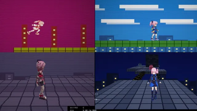 コンソール世代の屋上ゲームコラージュ