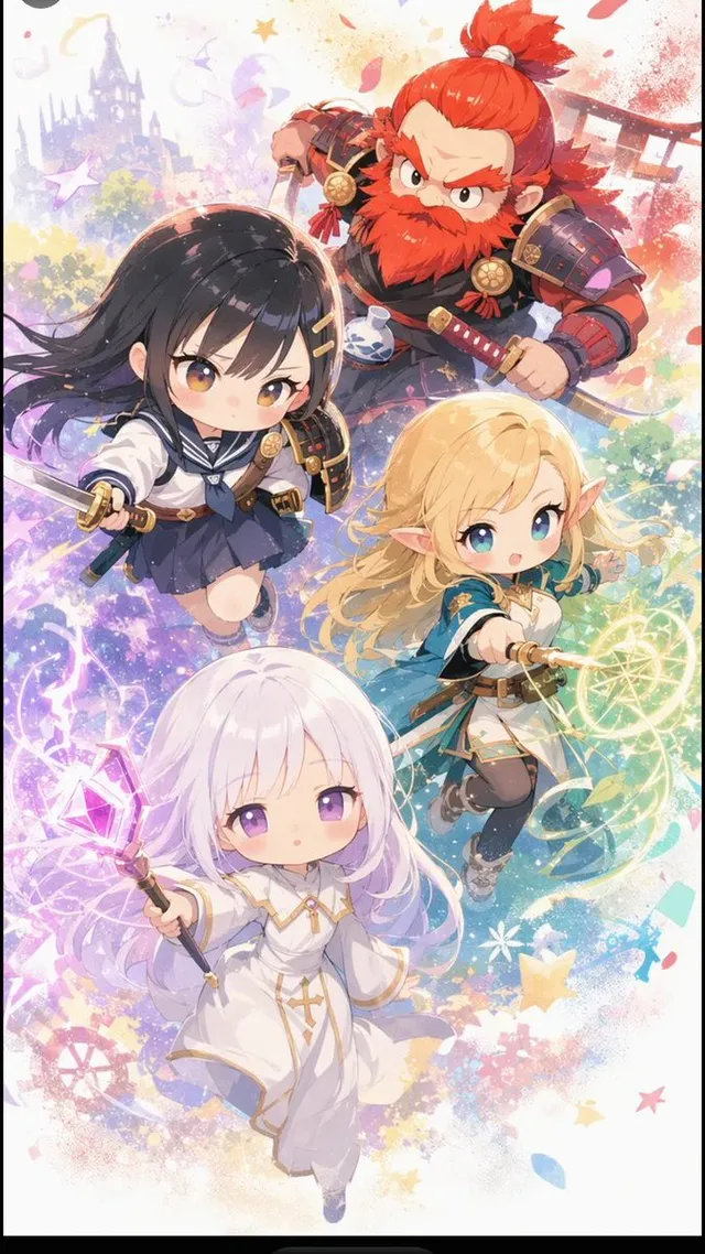 Q 版奇幻 RPG 队伍