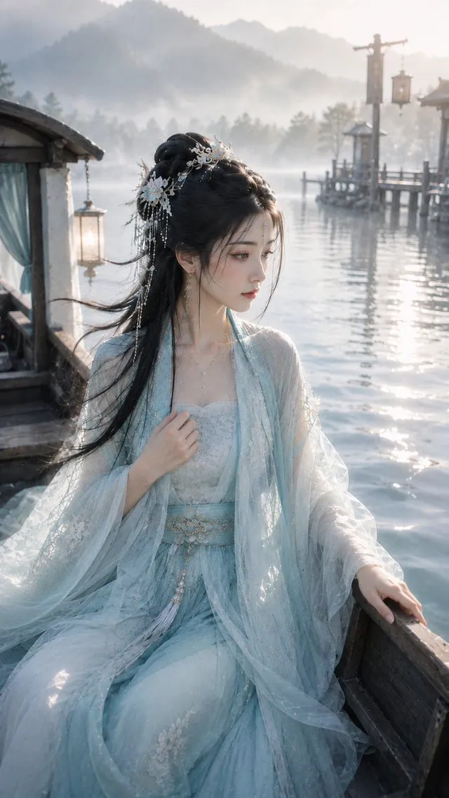 Elegante Retrato de Fantasía Oriental