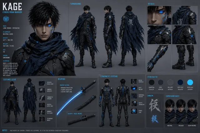 Scheda personaggio Cyborg Ronin