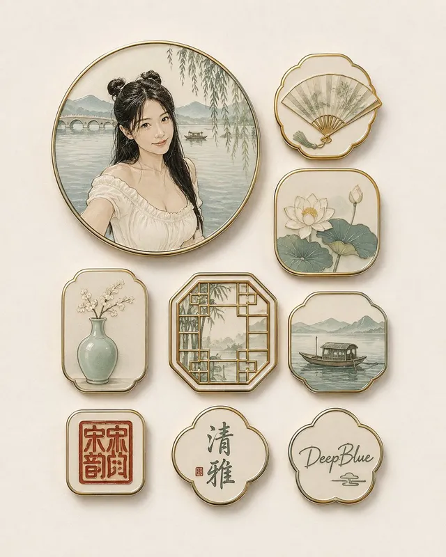 Song Dynasty Enamel Badges