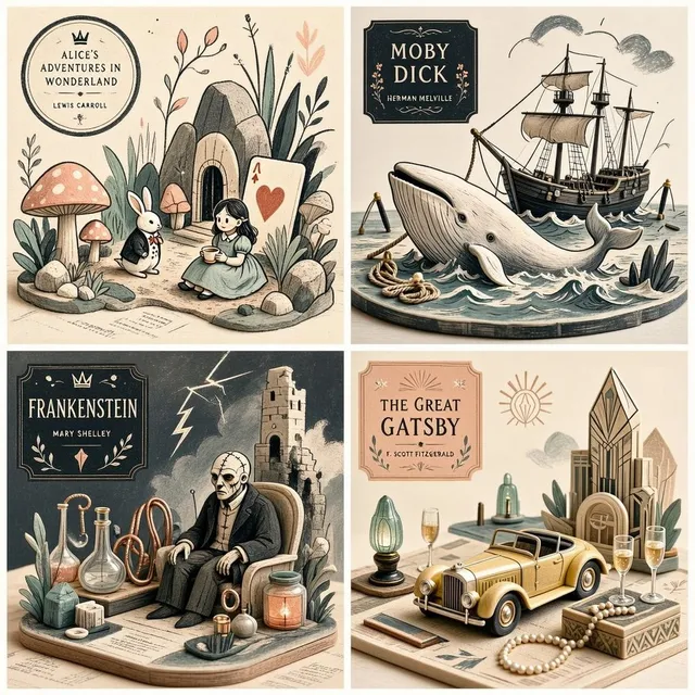 Editorial-Miniatur-Hybrid-Illustrationsstil