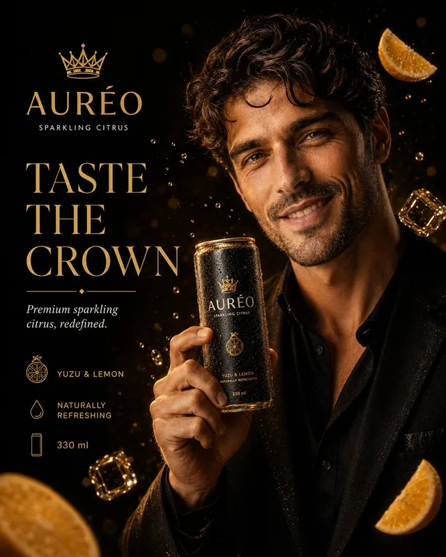 Poster Pubblicitario Bevanda Premium