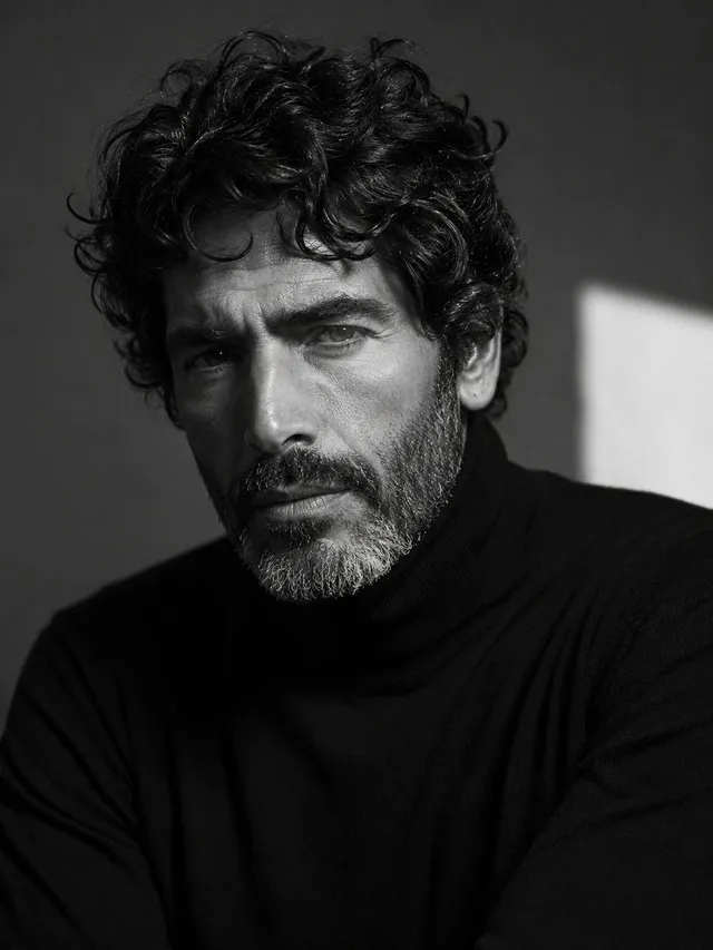 Rugged Masculine B&W Portrait