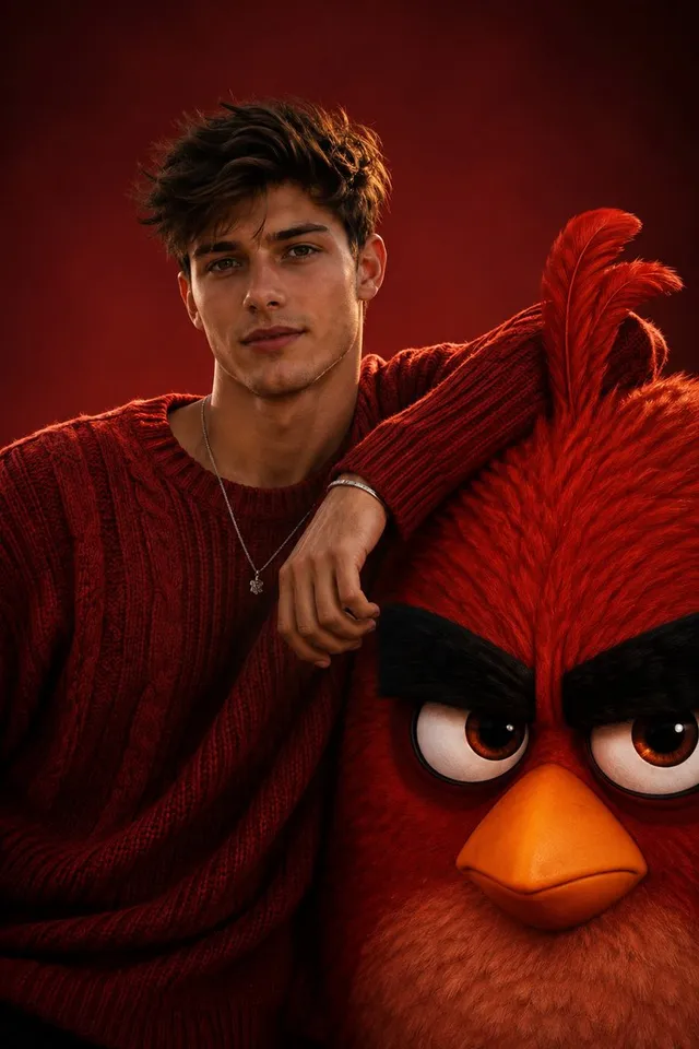 Moda Cinematografica con Angry Bird Rosso