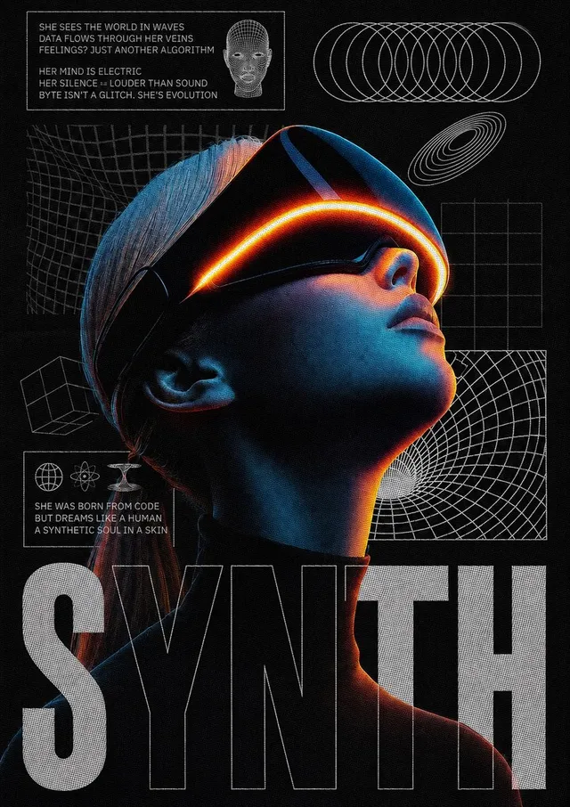 Retro Futurist Synth Poster