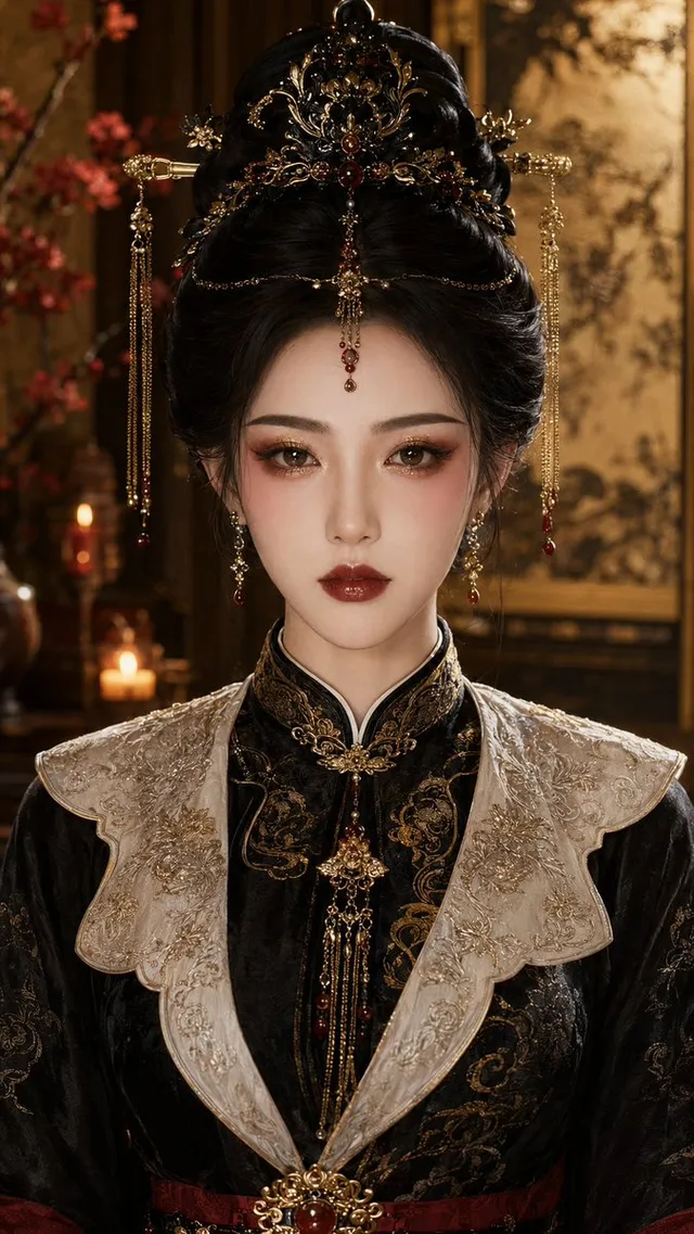 Classical Chinese Red-Tea Rose Makeup