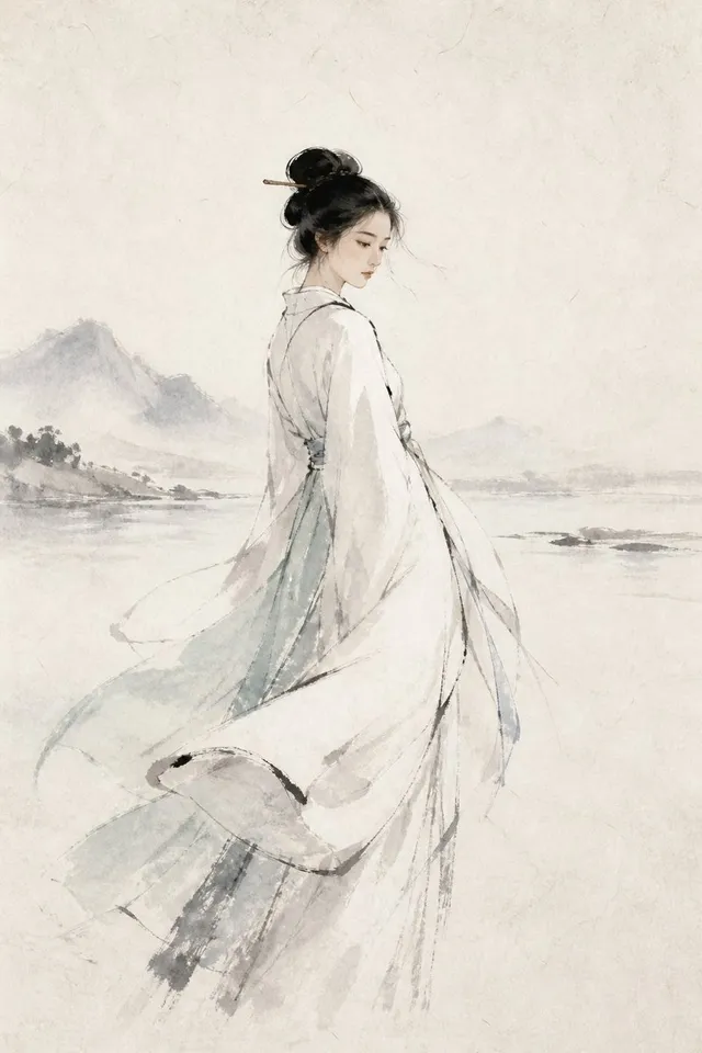Chinese Ink Wash Portrait