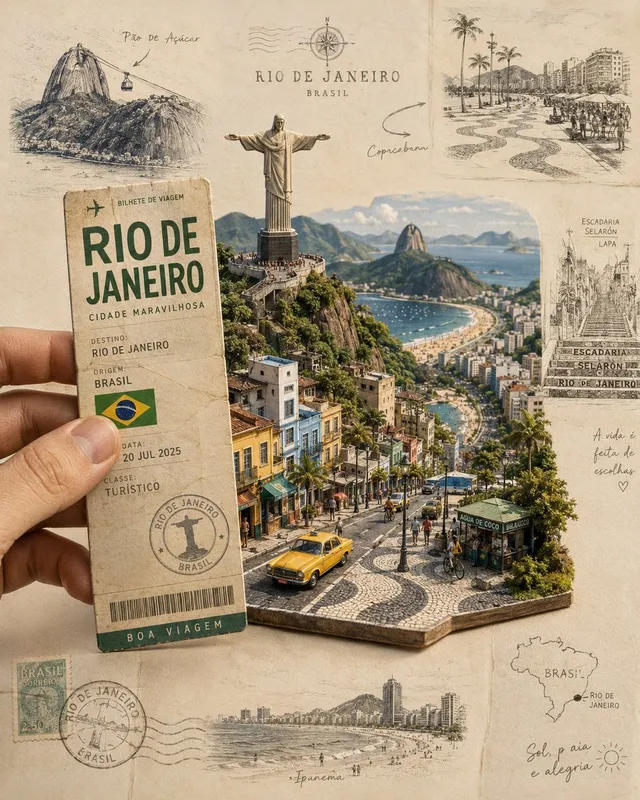 Rio Reiseposter Diorama
