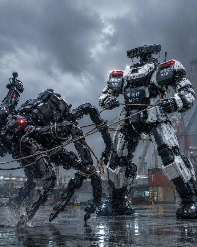 MPD Mech Menangkap Robot Laba-laba
