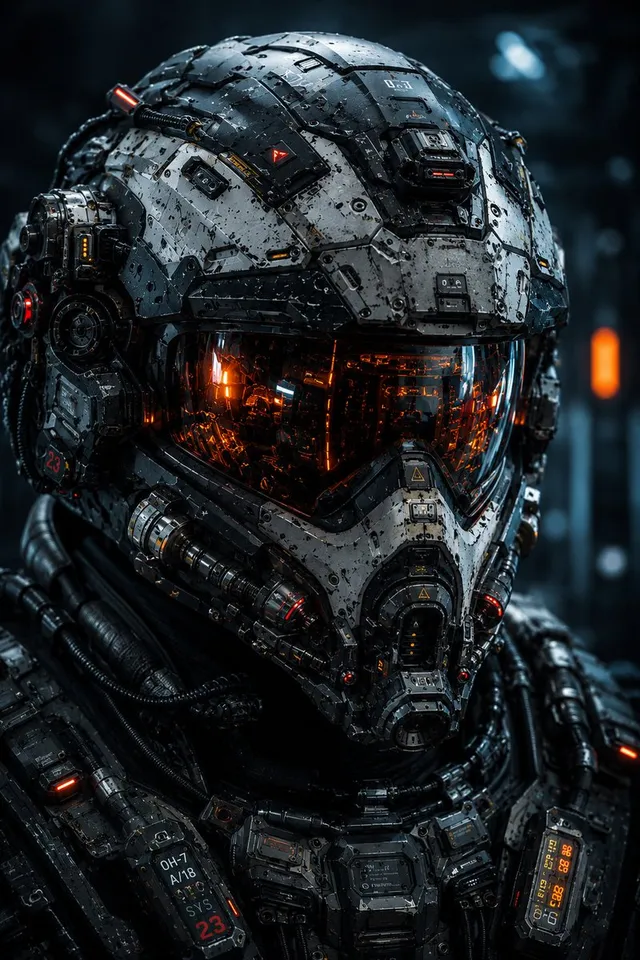 Cybernetic Tactical Soldier Portrait