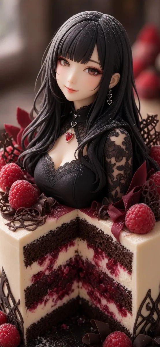 Ritratto Torta Lampone Gothic Lolita