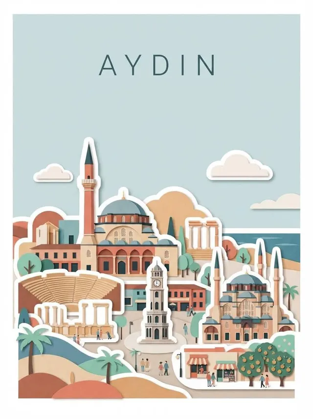 Minimalist Paper Cut Travel Poster