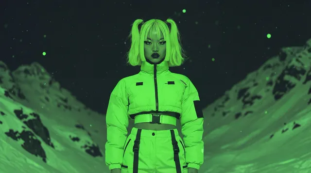 Neon Cyberpunk Alpine Portrait