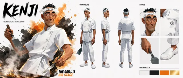 Cinematic Character Production Sheet