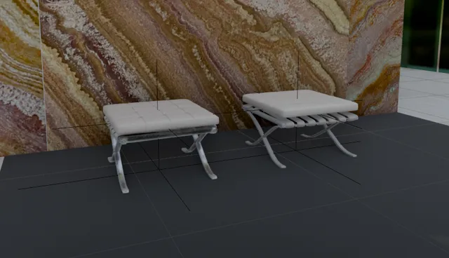 3D Footstool Mesh Comparison
