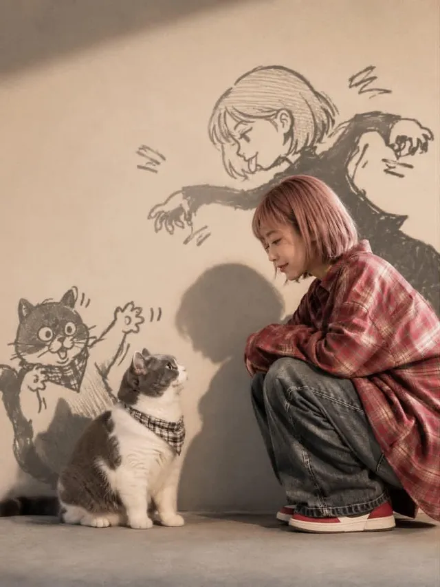 Anime Lifestyle Portrait with Manga Shadows