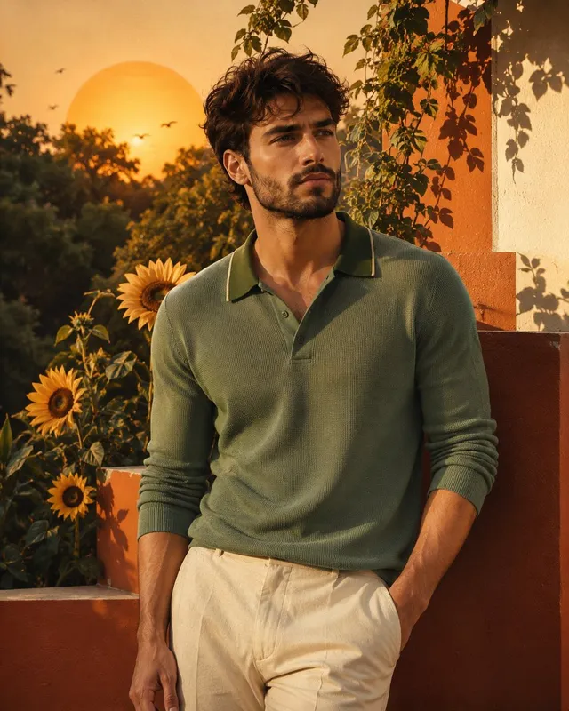 Vintage Mediterranean Fashion Portrait