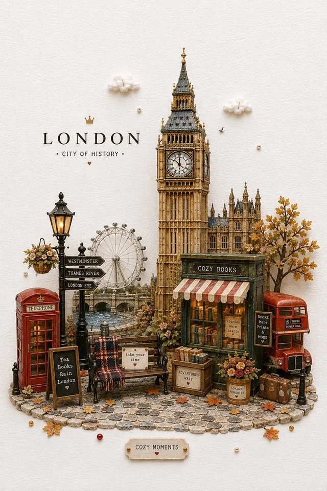 Diorama miniature fantaisiste fait main