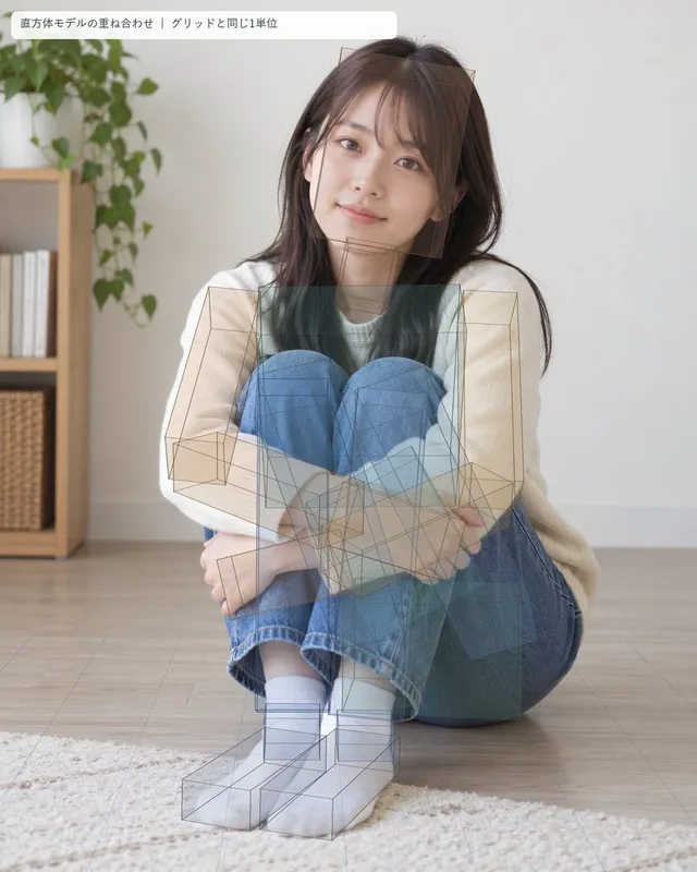 앉아있는 초상화 포즈 추정 오버레이
